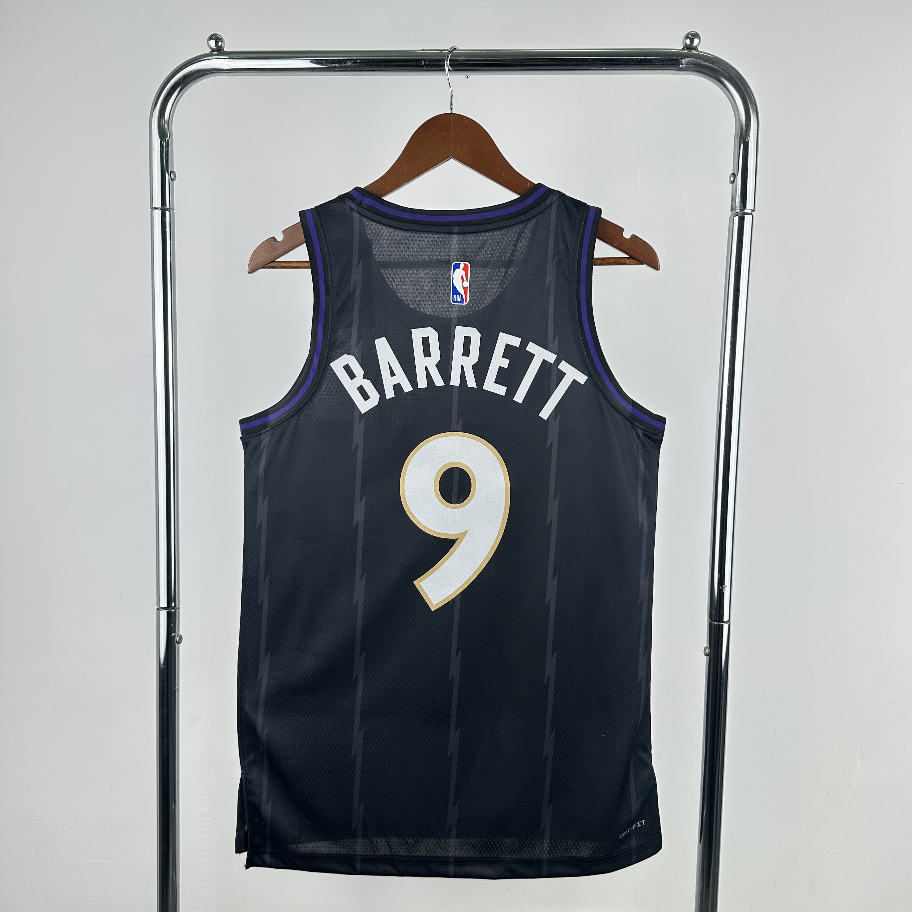 Men Toronto Raptors 9 Barrett Black City Edition Season Nike 2025 NBA Jersey
